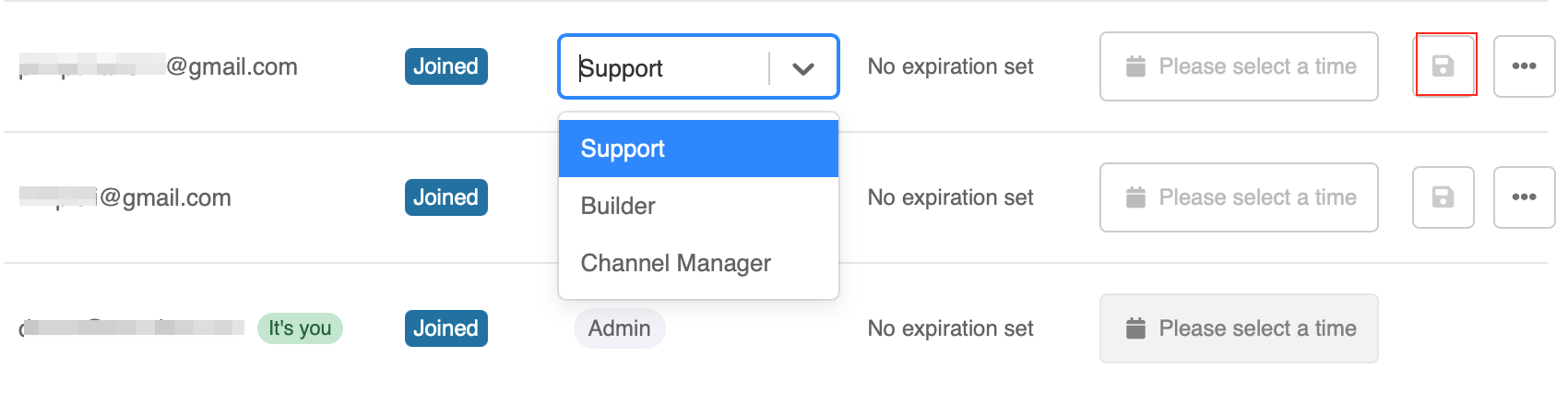 Change Team Member Role